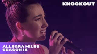 Allegra Miles quotChandelierquot The Voice Season 18 Knockout [upl. by Danczyk928]