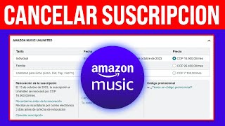 Cómo Cancelar mi Suscripción de Amazon Music Unlimited 2024 [upl. by Bidle144]