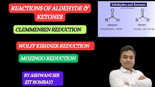 MECHANISM OF CLEMMENSEN amp WOLFF KISHNER REDUCTION II MOZINGO REACTION I ALDEHYDE amp KETONES CHEMISTRY [upl. by Annairol50]