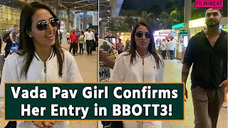 Vada Pav girl Chandrika Dixit reaches Mumbai with family for Bigg Boss Ott 3 । Filmibeat [upl. by Galasyn]