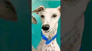 Whippet Portrait 14x11 acrylic on panel petportrait dog [upl. by Centonze638]