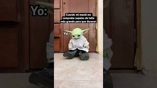 No podía ni caminar 💀 humor meme babyyoda zapatos [upl. by Schilit]