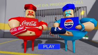 NEW COCACOLA Vs PEPSI in BARRYS PRISON RUN New Scary Obby Roblox [upl. by Larkin]