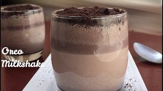 Oreo Milkshake  Just 3 Ingredients  Super Delicious Layered Oreo Milkshake  in 2 Minutes [upl. by Terza]