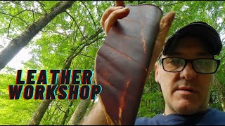 Knife Sheath amp Leather shop Look  Camera Test [upl. by Sillek436]