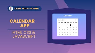 How to Build a Responsive Calendar App with HTML CSS amp JavaScript  StepbyStep Tutorial [upl. by Ainad]