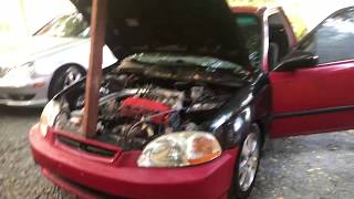 AEM fuel rail turbo Honda civic [upl. by Patsy727]