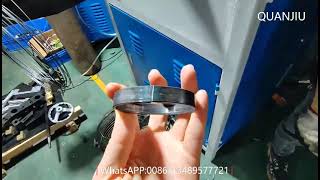 Automatic Flat Wire Ring Making and Butt Welding Machine For Flat Wire Products [upl. by Dall]