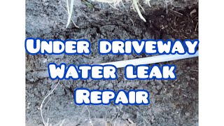 Replacing a leaking water line under the driveway using a water line slitter [upl. by Aklog872]