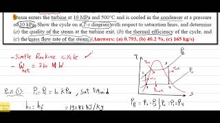 5Simple Rankine CycleSolved Problemno1 [upl. by Laraine]