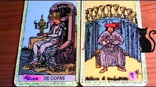 Combinaciones tarot con la REINA de COPAS  ARCANOS MENORES DE COPAS Por TARA [upl. by Kirad]