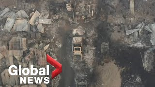 Oregon wildfires Drone footage shows devastation in communities destroyed by fires [upl. by Evers173]