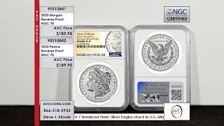 2023 Morgan  Peace Dollar  Reverse Proof  NGC 70 [upl. by Eerahs227]