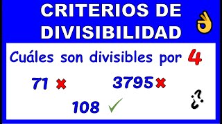 DIVISIBILIDAD POR 4 [upl. by Aspasia]