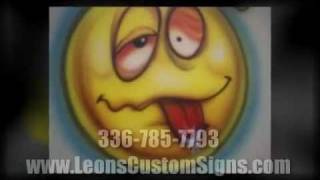 Airbrush artist Winston SalemLeons Custom Signs Winston Salem [upl. by Zavras]