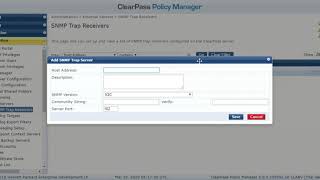 How to add SNMP trap receiver ClearPass [upl. by Herzen]