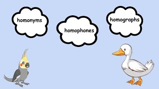 Homonyms Homophones Homographs [upl. by Tamaru]