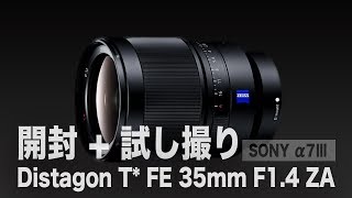 【神レンズ開封作例】SONY Distagon T FE 35mm F14 ZAがついにきたぞー！早速α7Ⅲと合体してみた【Unboxing】（My son 048） [upl. by Rafferty]