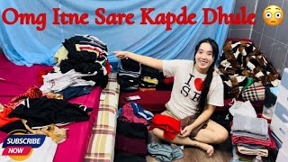 Guys Aaj Nhi Ne Bahut Sare Kapde Dhule 😳  Family Vlog [upl. by Nivri]