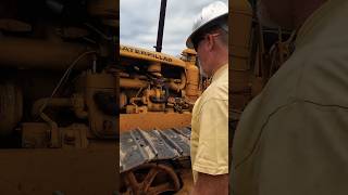 Cranking a 1945 CAT D7 automobile caterpillar startup [upl. by Immot]