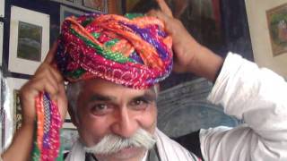 How to Wrap a Rajasthani Turban [upl. by Enomed933]