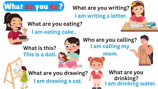 What do you do Action Verbs For Beginners  Daily English Sentences  Speak With Kid Action Verbs [upl. by Yarahs213]