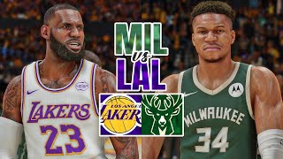 2024 NBA PRESEASON LAKERS vs BUCKS  NBA 2K25 PS5 [upl. by Novej]