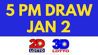 Lotto Result January 2 2024 5pm Swertres Ez2 PCSO [upl. by Aratahs980]