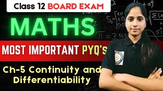 Class12th mathsCh5Continuity and Differentiability PYQ part2 [upl. by Odelia]