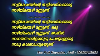 Nalikerathinte Nattilenikkoru Karaoke with Lyrics  Thurakkatha Vathil [upl. by Willet]