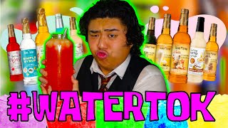 I Tried the Most UNHINGED Flavored Waters from WaterTok [upl. by Osmund]