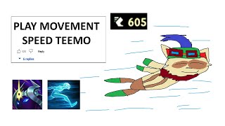 TEEMO WITH THE NEW COSMIC DRIVE GIVES HIM SPEED TO RUN AROUND STRATEGY [upl. by Battat666]