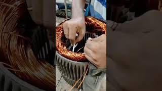 30 HP 1400 RPM motor rewinding shortvideo status youtubeshort [upl. by Asilim]