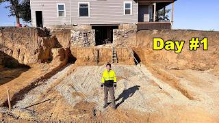 Restoring A 7000 Mansion Building The Movie Theatre Foundation Pt 1 [upl. by Oswell]