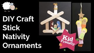 Nativity Ornaments  Popsicle Stick Crafts [upl. by Kernan229]