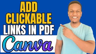 How To Add Link In Canva PDF [upl. by Linnie569]