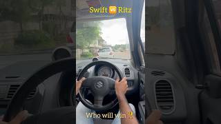 Habibi Drip  swift vs ritz with dabzee song  shorts  automobile autopovdrive shorts [upl. by Airahs751]