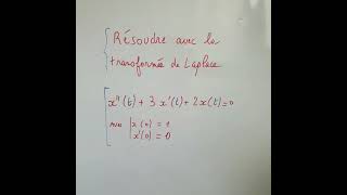 Résoudre une équation différentielle avec la transformée de LAPLACE [upl. by Mary]