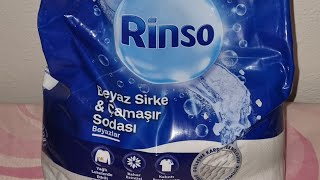 Review New Rinso Universal Powder with White Vinegar amp Washing Soda Tablecloths amp Hand Towels Wash [upl. by Eitsud121]