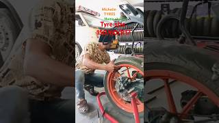 Michelin TYRES NS200 UPGRADE 15060R17 ns200 bikelife bike ktm duke [upl. by Asabi742]