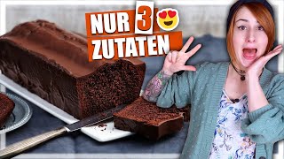 Super Saftiger Schokokuchen  Nur 3 Zutaten 😍 [upl. by Arikat]