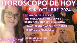 HORÓSCOPO DE HOY 9 DE OCTUBRE 2024 SIGNO POR SIGNO [upl. by Lehcem]