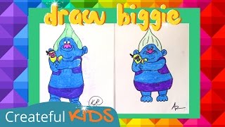 How To draw Biggie and Mr Dinkles from Trolls [upl. by Asselim]