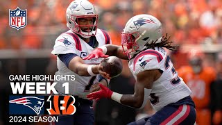 New England Patriots vs Cincinnati Bengals Game Highlights  NFL 2024 Season [upl. by Primaveras940]