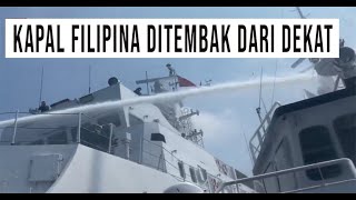 DETIK DETIK KAPAL COST GUARD CHINA TEMBAK MERIAM AIR KE KAPAL FILIPINA [upl. by Dolloff]