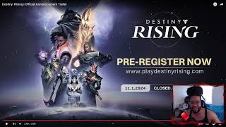 Destiny Rising  Official Announcement Trailer Reaction [upl. by Hobey]