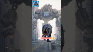 T Rex Roar amp Escape A Thrilling Animated Showdown with a Giant Robot [upl. by Aynodal529]