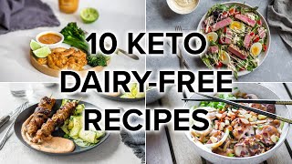 10 Keto DairyFree Recipes Easy LowCarb Lunch amp Dinners [upl. by Aivon]