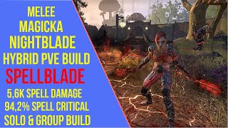 ESO Hybrid Nightblade PVE Build  Spellblade  Deadlands  Melee Magicka Nightblade Build [upl. by Rusty755]