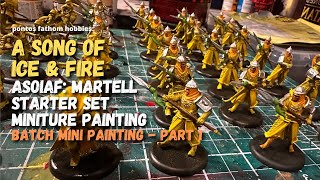 ASOIAF Martell Starter Set Batch Miniature Painting  A Song of Ice and Fire  Part 1 [upl. by Herb]